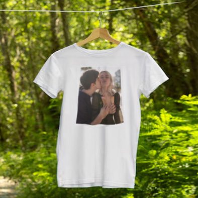 Футболка біла віскоза, Принт А4