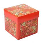 Коробка для чашок Червона орнамент