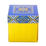 Коробка для чашок Жовто-блакитна орнамент - Зображення 2