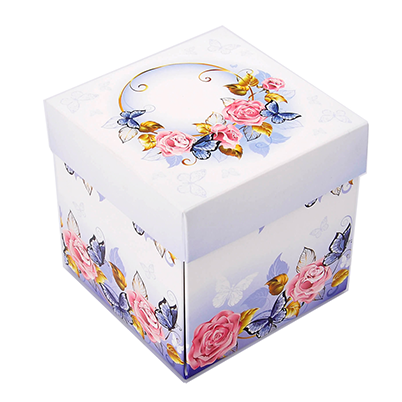 Коробка для чашок Рожева