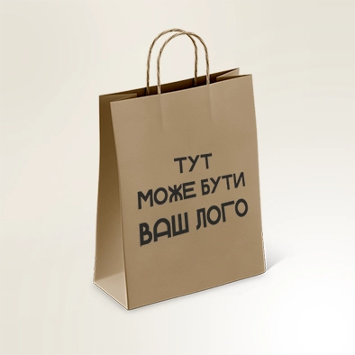 Пакет паперовий з ручками крафт